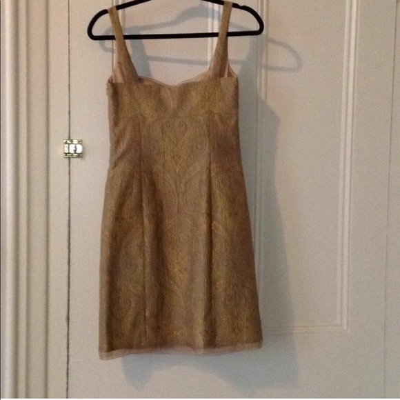 Elie Tahari Gold Gaylan Cocktail Dress - Picture 2 of 7
